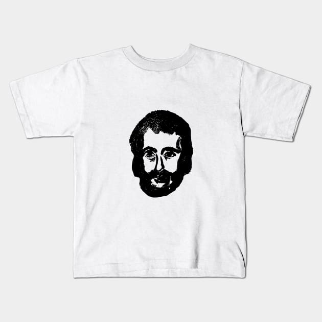 Beard Man Kids T-Shirt by xam